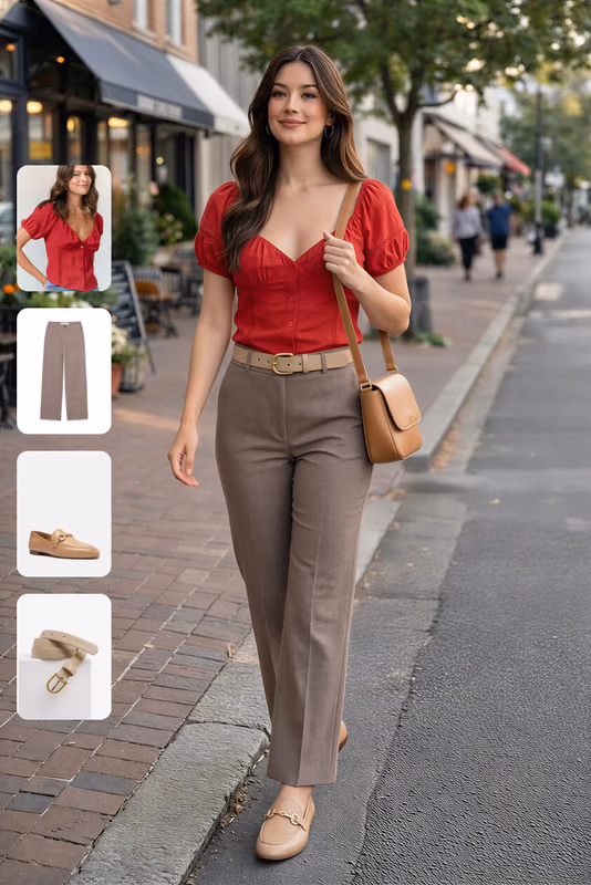 Outfit variation with a casual style on the same person